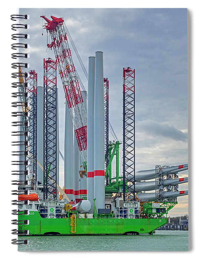 Installation Vessel Spiral Notebook featuring the photograph Installation Vessel Apollo by Arterra Picture Library