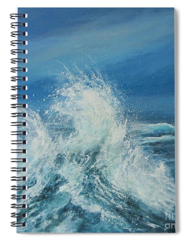 Acrylic Spiral Notebook featuring the painting Intensity by Valerie Travers
