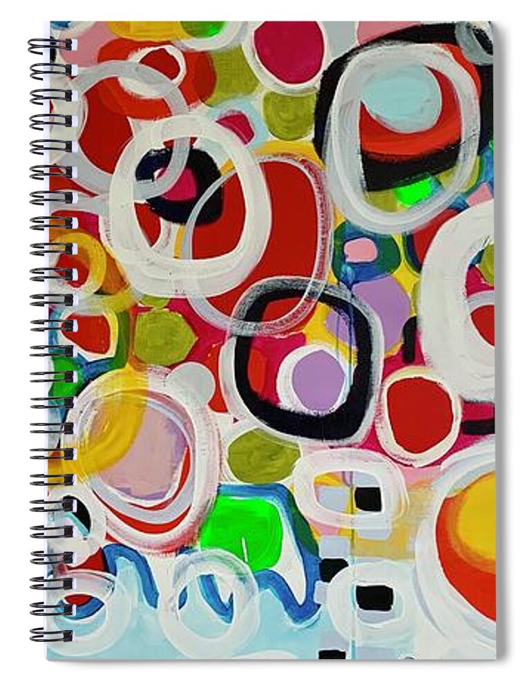 Red Spiral Notebook featuring the painting Intention by Darlene Watson