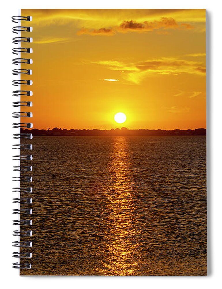 Sunset Photography Spiral Notebook featuring the photograph Intercoastal Finale by Blair Damson