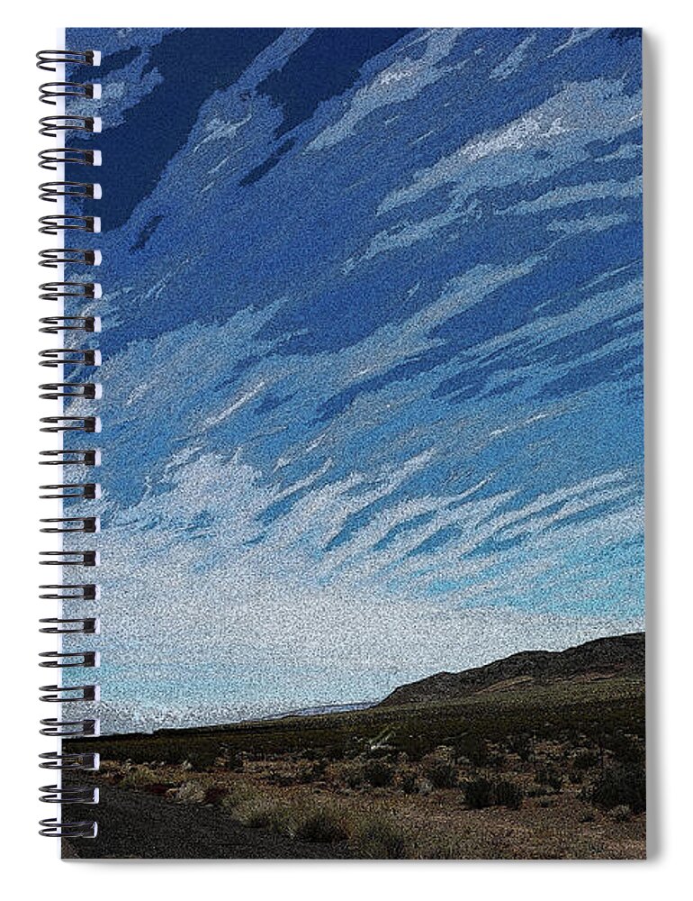 Interesting Clouds Abstract Spiral Notebook featuring the digital art Interesting Clouds Abstract by Tom Janca