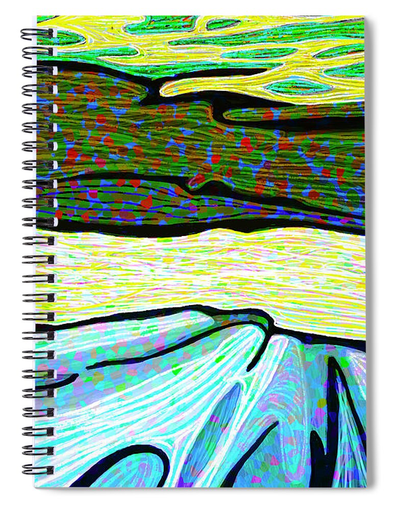 Ocean Waves Spiral Notebook featuring the digital art Intermittent Flow by Rod Whyte
