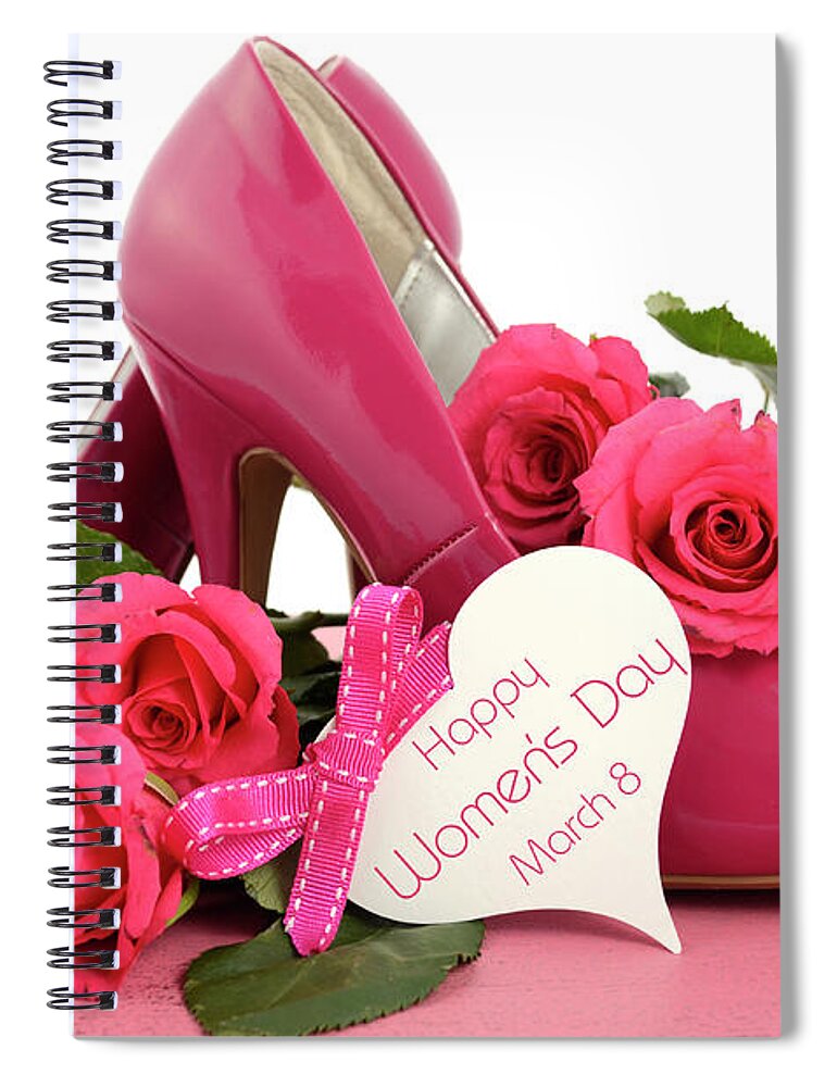 Valentine Spiral Notebook featuring the photograph International Womens Day, March 8. by Milleflore Images