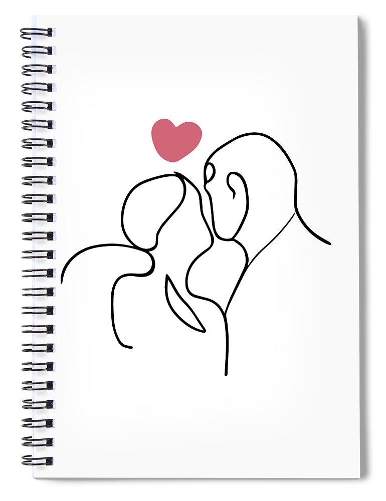 couple kissing line drawing Minimalist love and romantic idea