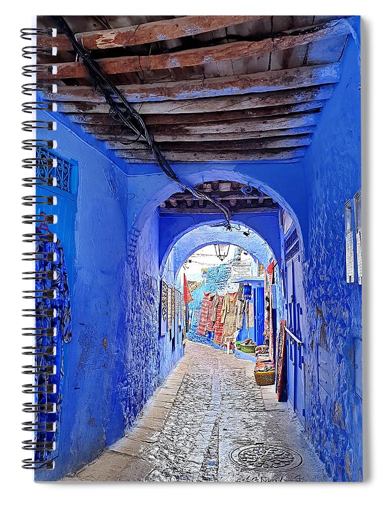 Blue Spiral Notebook featuring the photograph Into the Light by Andrea Whitaker