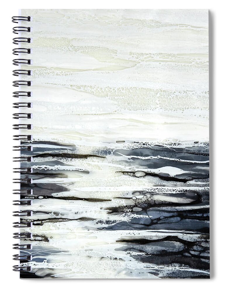 Sea Spiral Notebook featuring the painting Into the River of the Moon by Anita Thomas