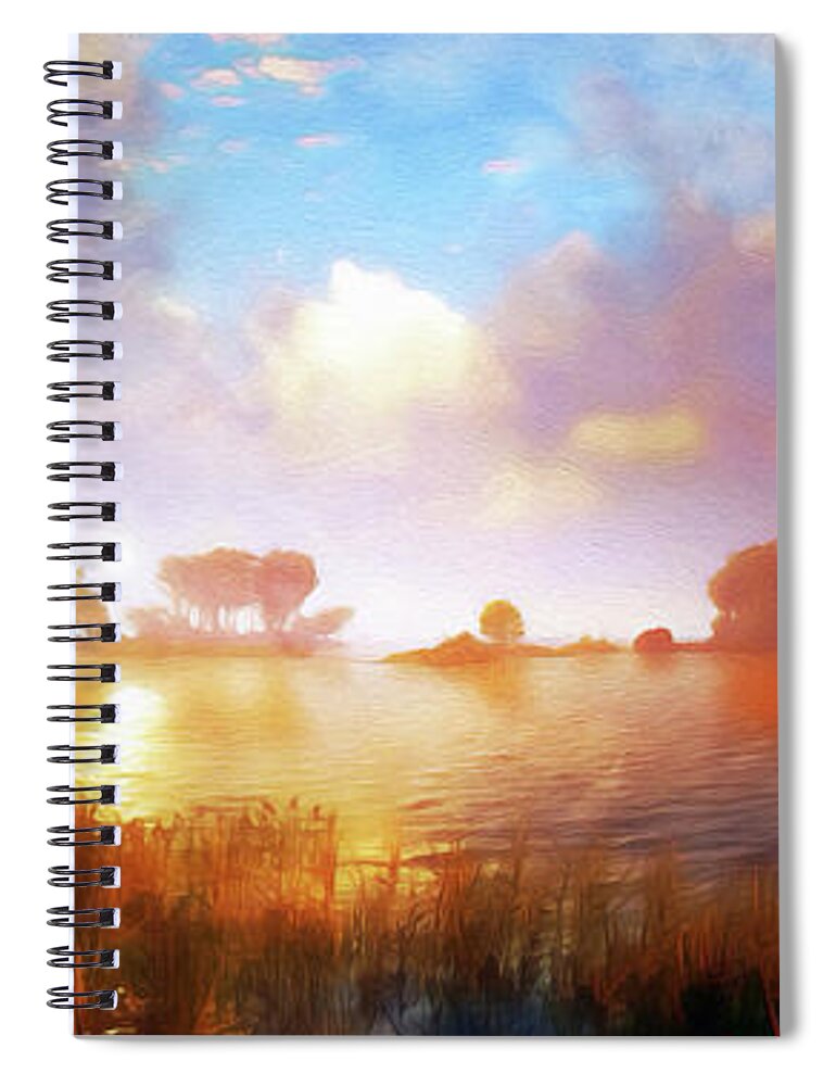 Magical Valley Spiral Notebook featuring the painting Into the Wild - 37 by AM FineArtPrints