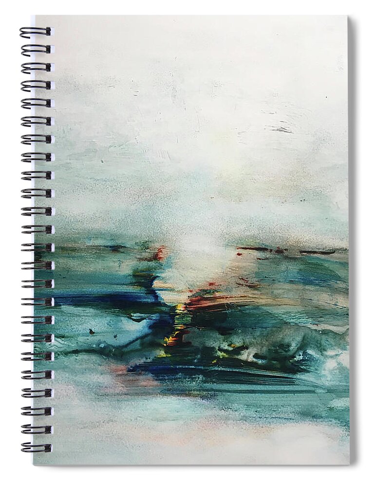Abstract Art Spiral Notebook featuring the painting Intonation Resolves by Rodney Frederickson