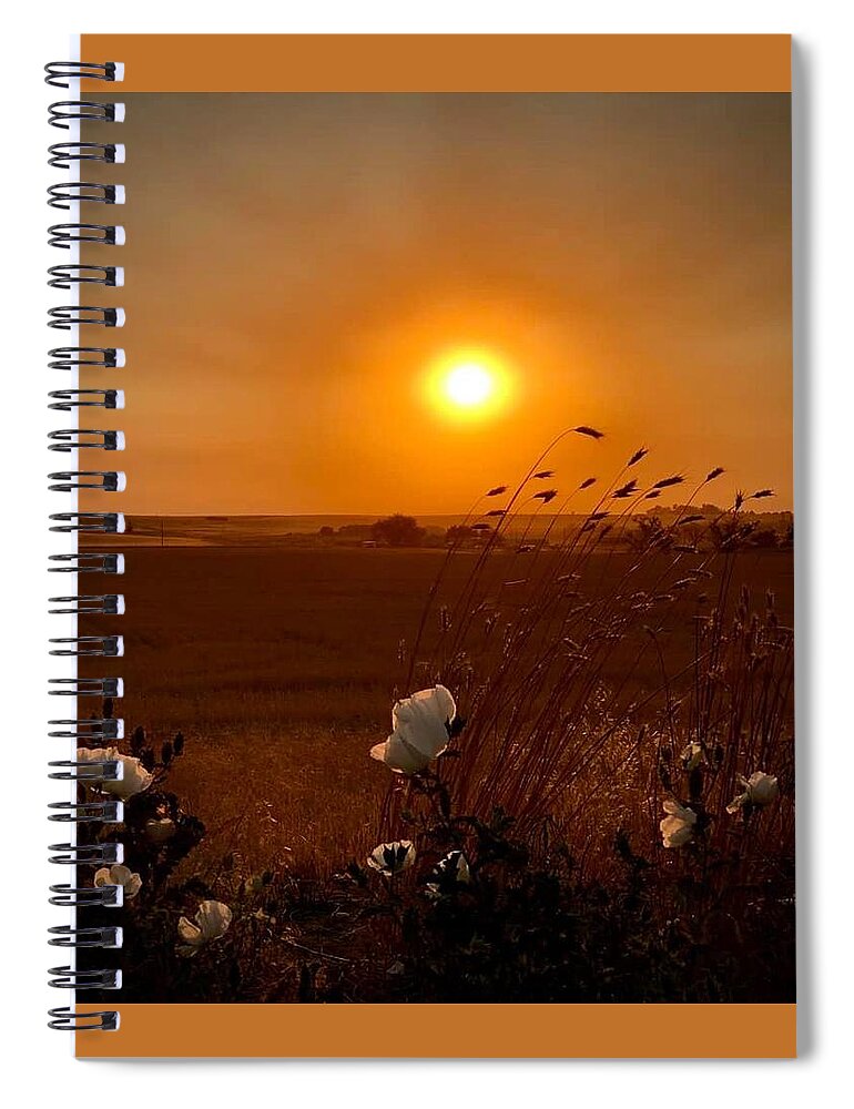 Iphonography Spiral Notebook featuring the photograph iPhonography Sunset 1 by Julie Powell