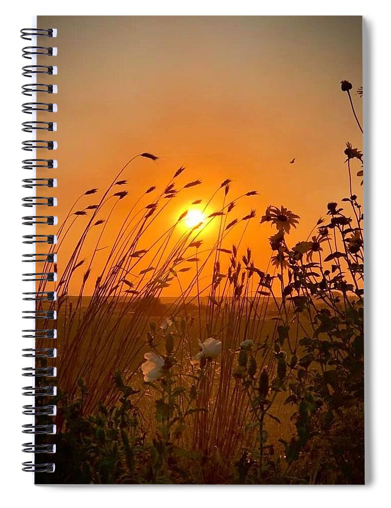 Iphonography Spiral Notebook featuring the photograph IPhonography Sunset 2 by Julie Powell
