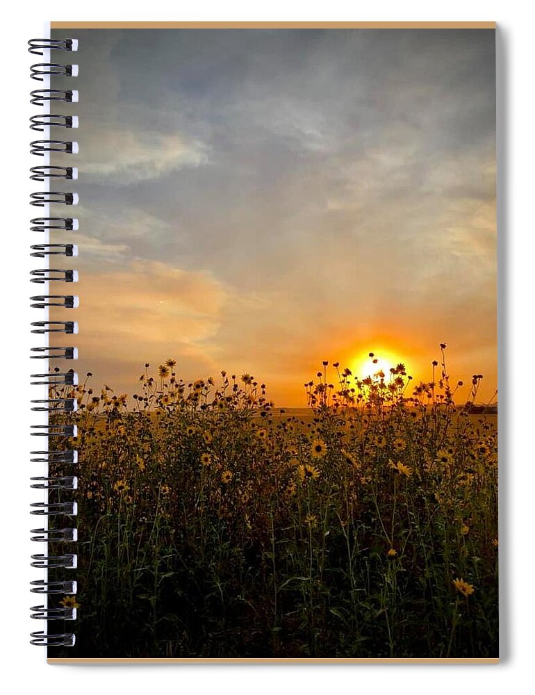 Iphonography Spiral Notebook featuring the photograph iPhonography Sunset 3 by Julie Powell