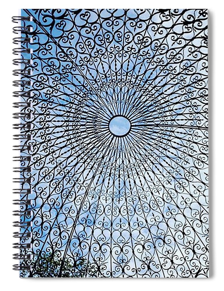 Iron Spiral Notebook featuring the photograph Iron Lace Dome by Vicki Noble