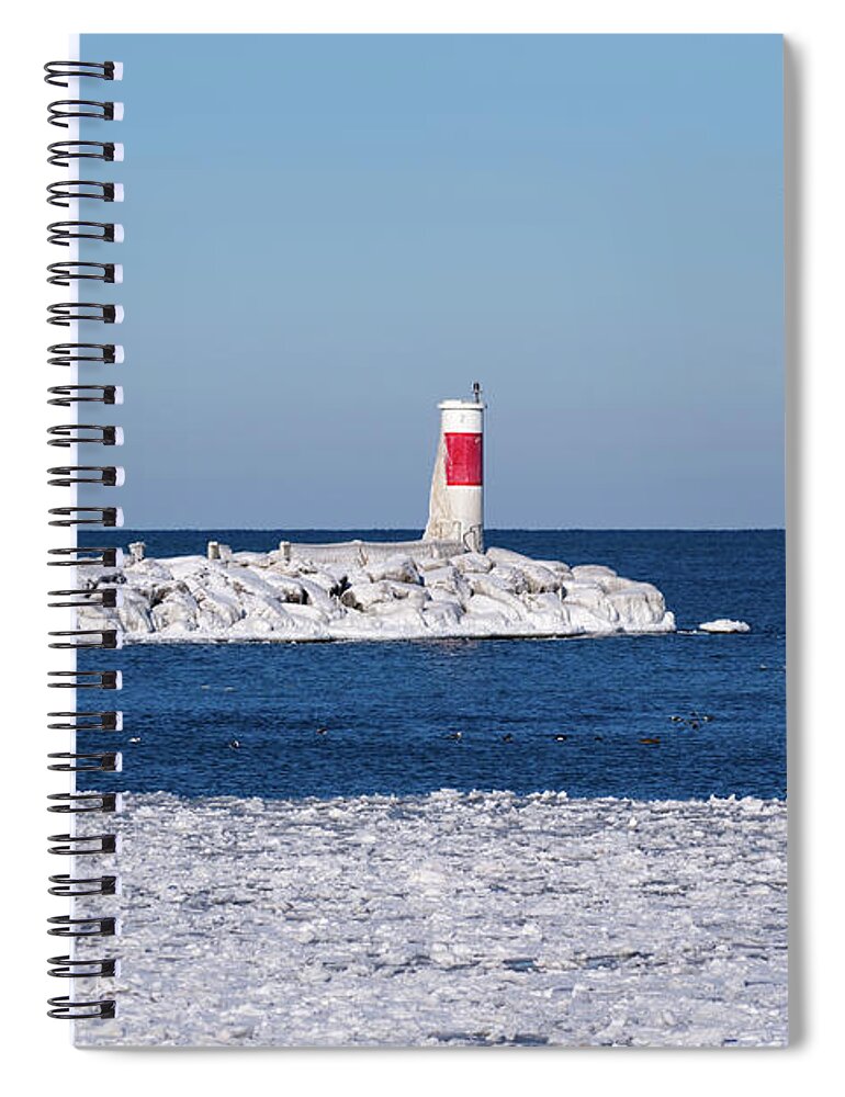Lighthouse Spiral Notebook featuring the photograph Irondequoit Bay Light by Flinn Hackett