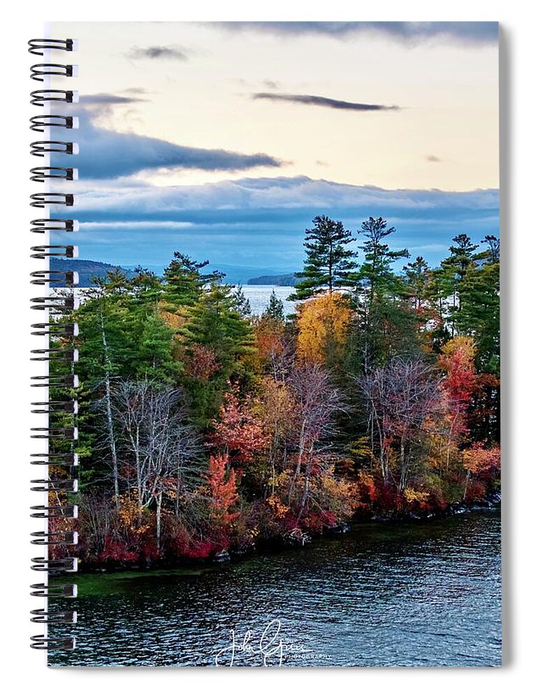  Spiral Notebook featuring the photograph Isle of Color by John Gisis