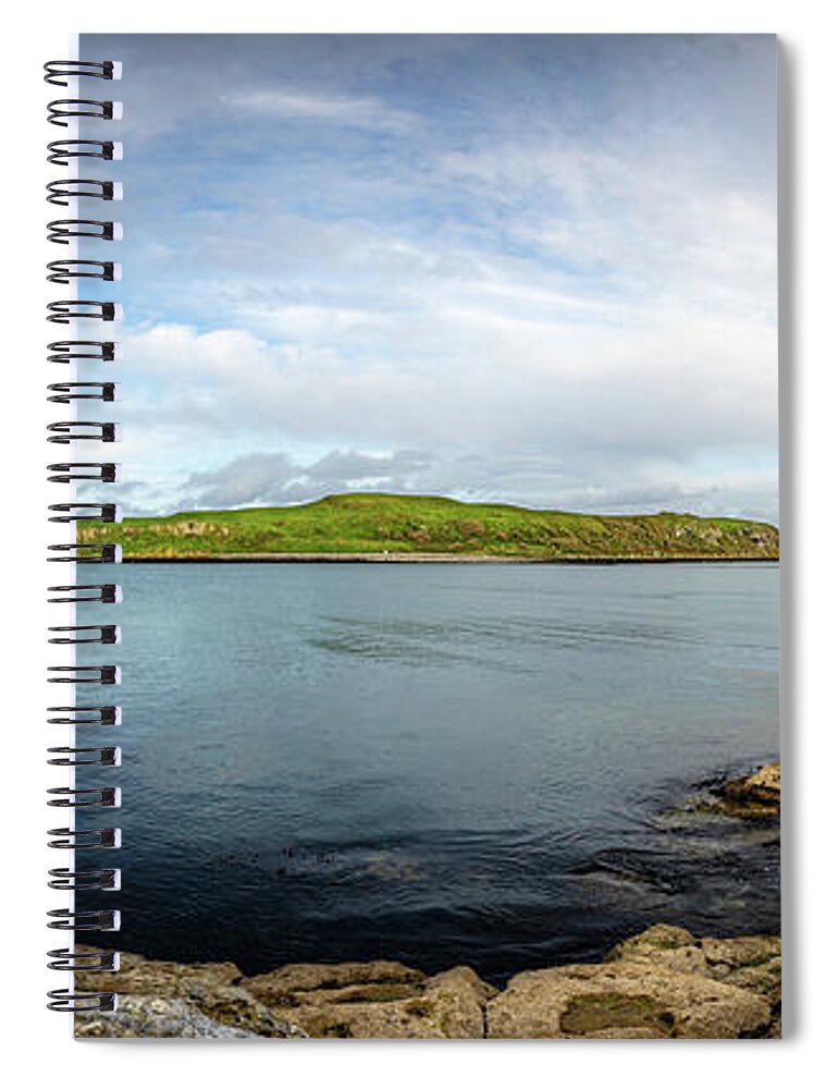Isle Of Muck Spiral Notebook featuring the photograph Isle of Muck Panorama by Nigel R Bell