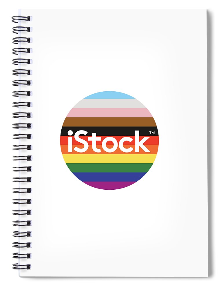 Istock Spiral Notebook featuring the digital art iStock Logo Pride Circle by Getty Images