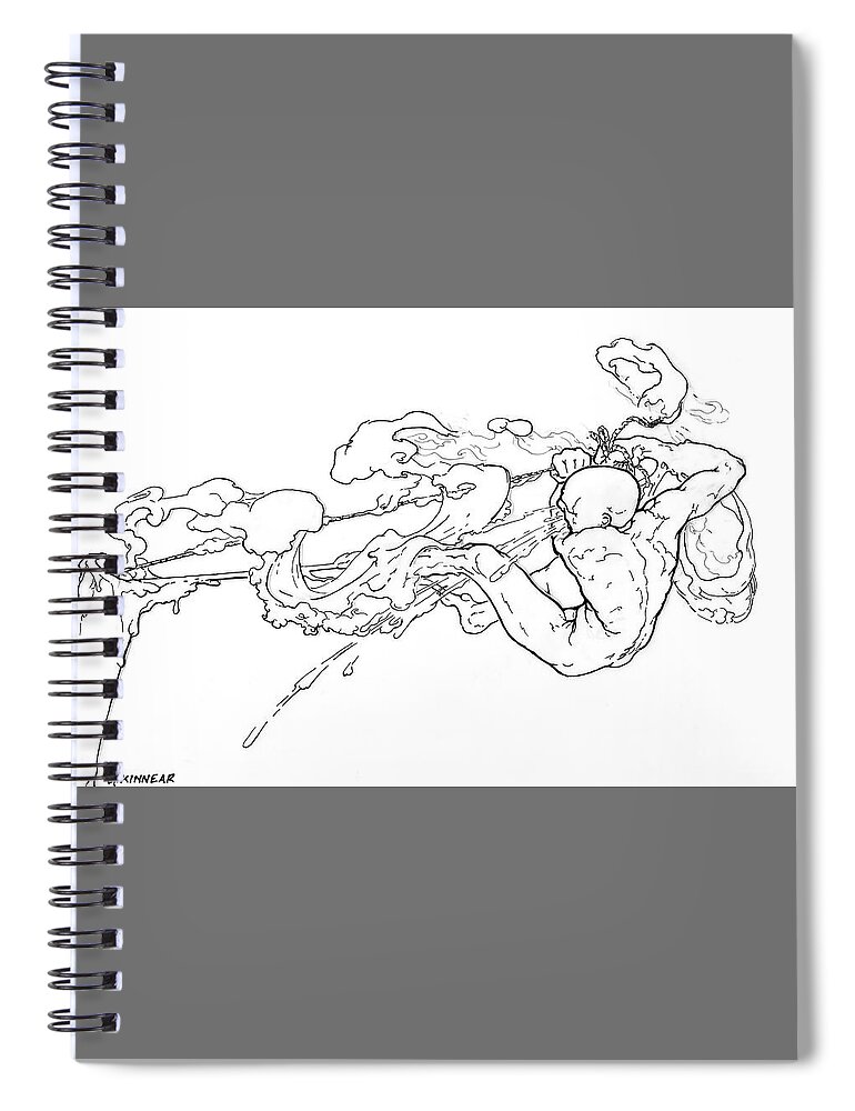 Resilience Spiral Notebook featuring the drawing It Was Kinda Like This by Guy Kinnear