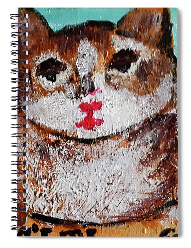 Cat Spiral Notebook featuring the painting It wasnt Me by Gabby Tary