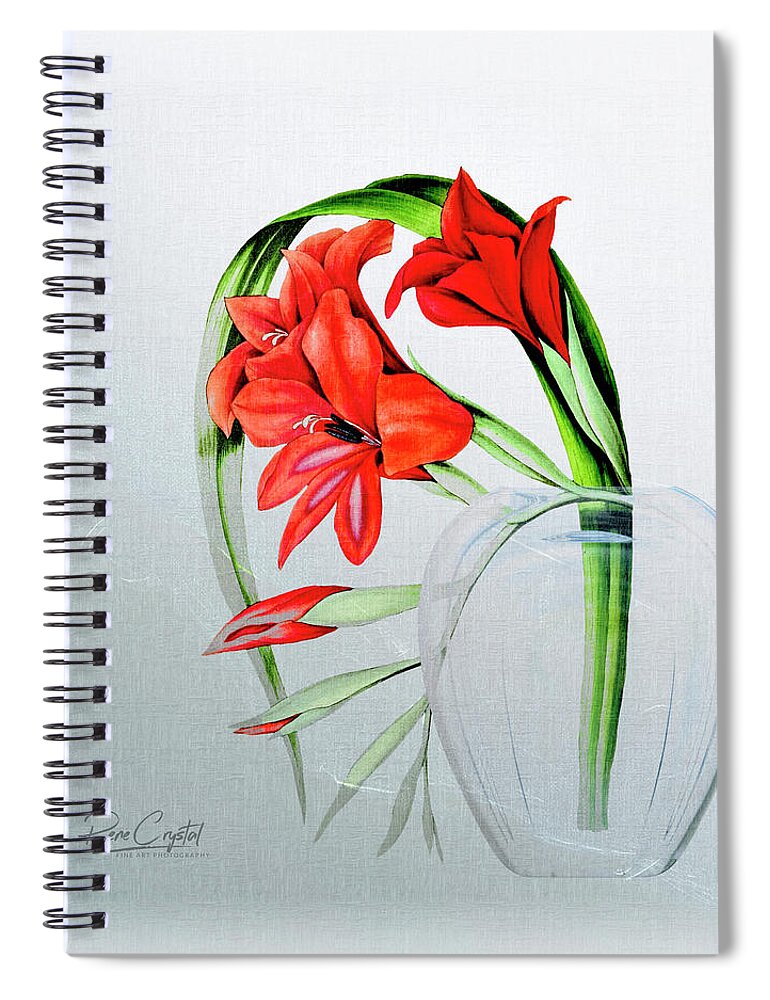 Flora Spiral Notebook featuring the photograph It's A Great Day To Be Red by Rene Crystal