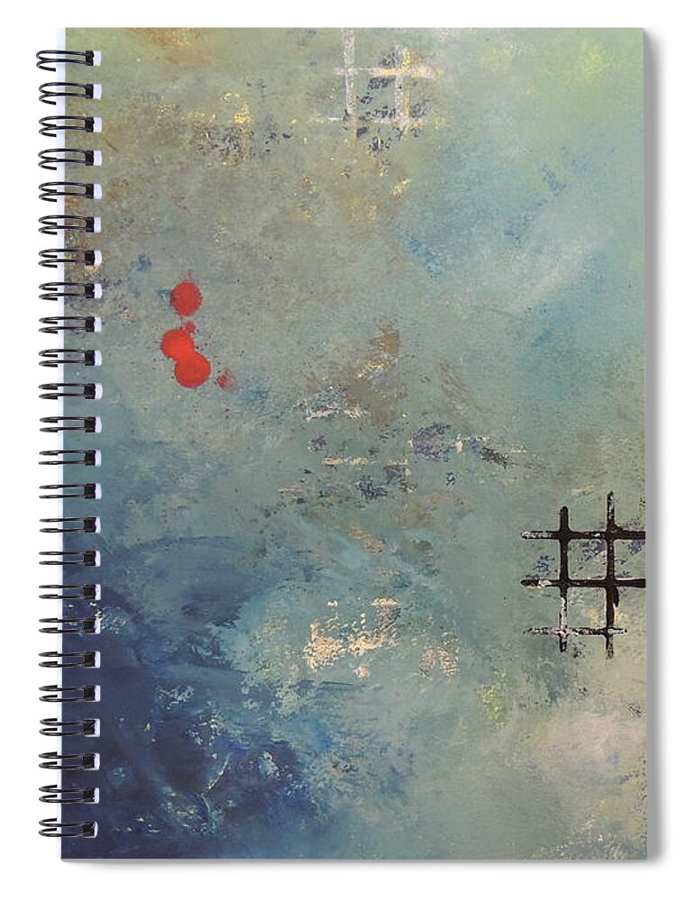 Abstract Spiral Notebook featuring the painting It's a Journey by Vivian Mora