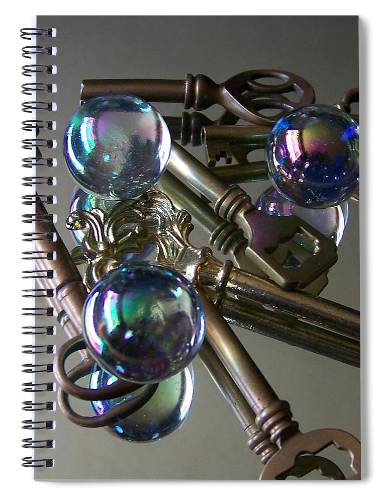 Antique Keys Spiral Notebook featuring the photograph It's Magic by Jackie Mueller-Jones