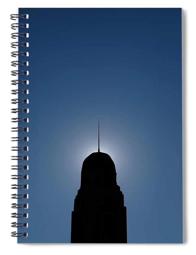 Blue Spiral Notebook featuring the photograph it's St. Henri not Constantinople by Kreddible Trout