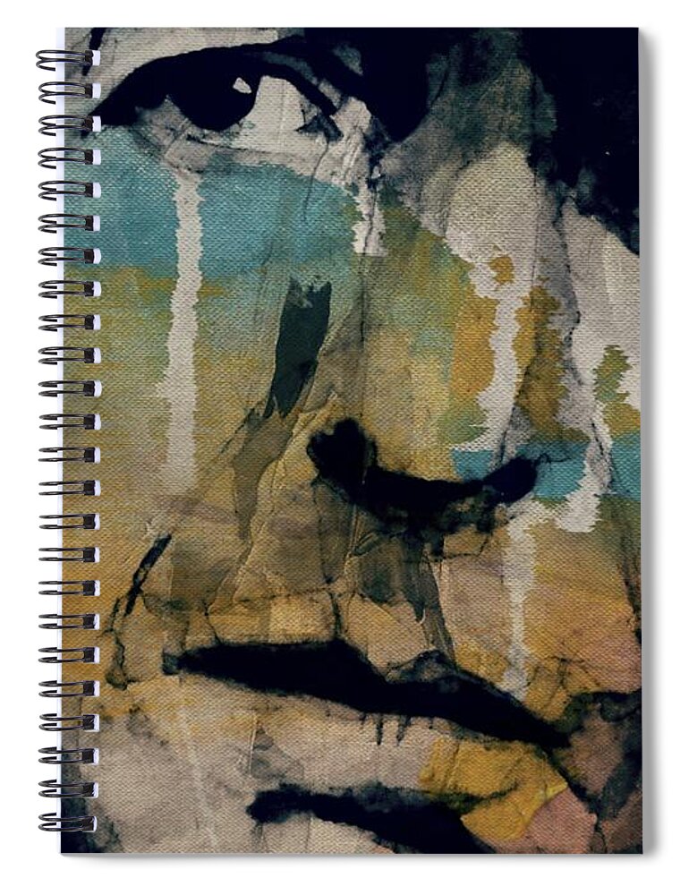 Leonard Cohen Spiral Notebook featuring the painting I've Loved You In The Morning by Paul Lovering
