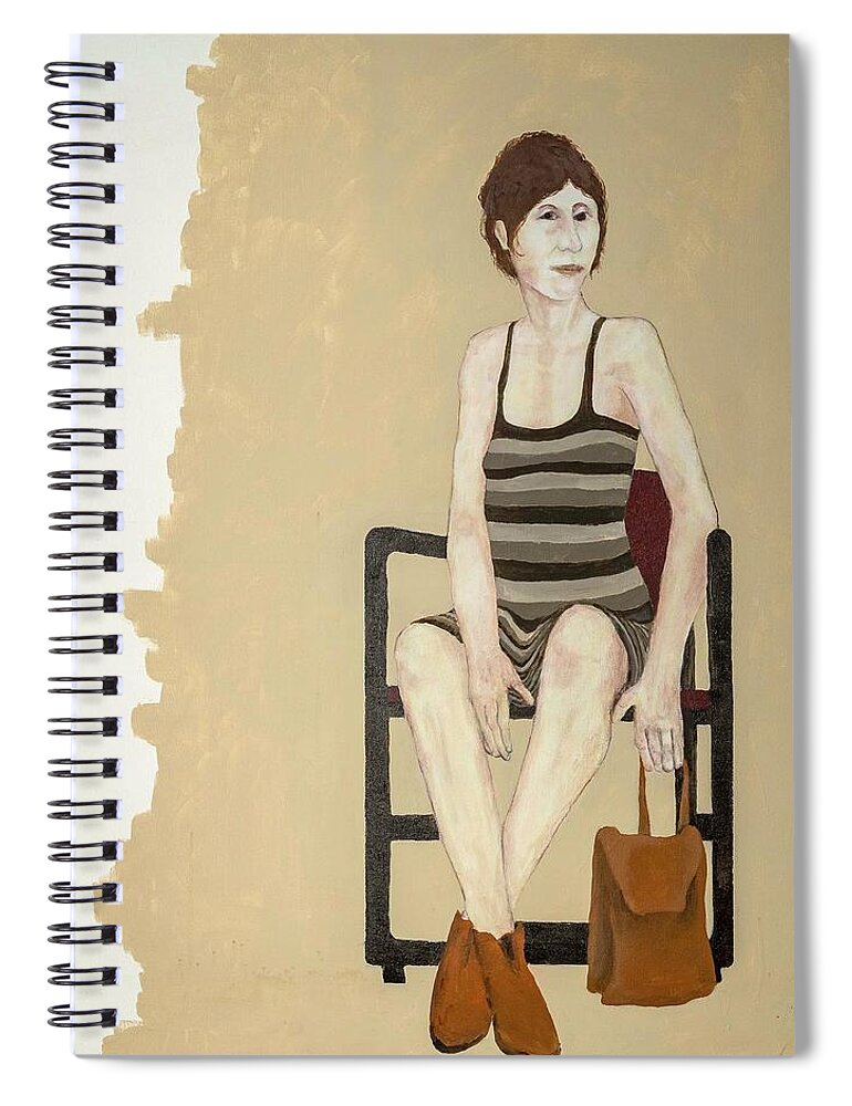 Single Woman Spiral Notebook featuring the painting Izzy by Kerry Beverly