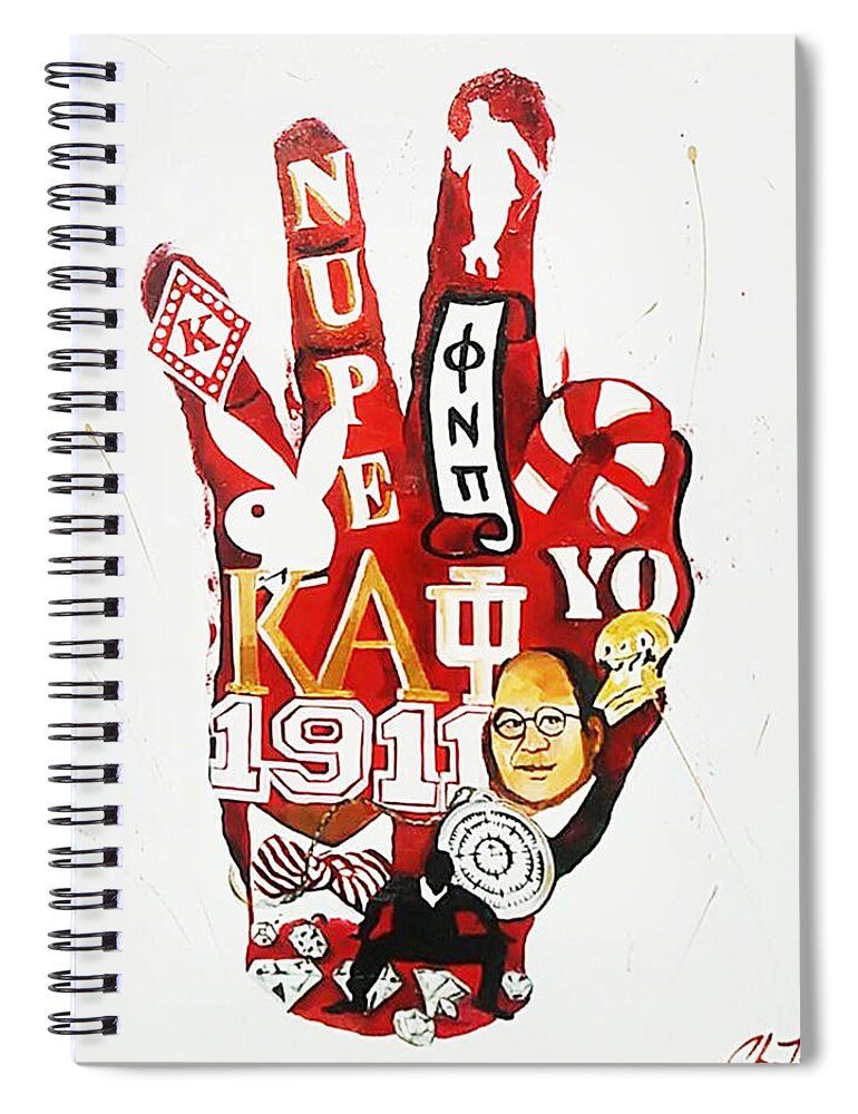 Kappa Spiral Notebook featuring the painting j5 by Femme Blaicasso