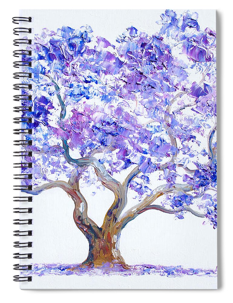 Jacaranda Tree Spiral Notebook featuring the painting Jacaranda Tree by Jan Matson