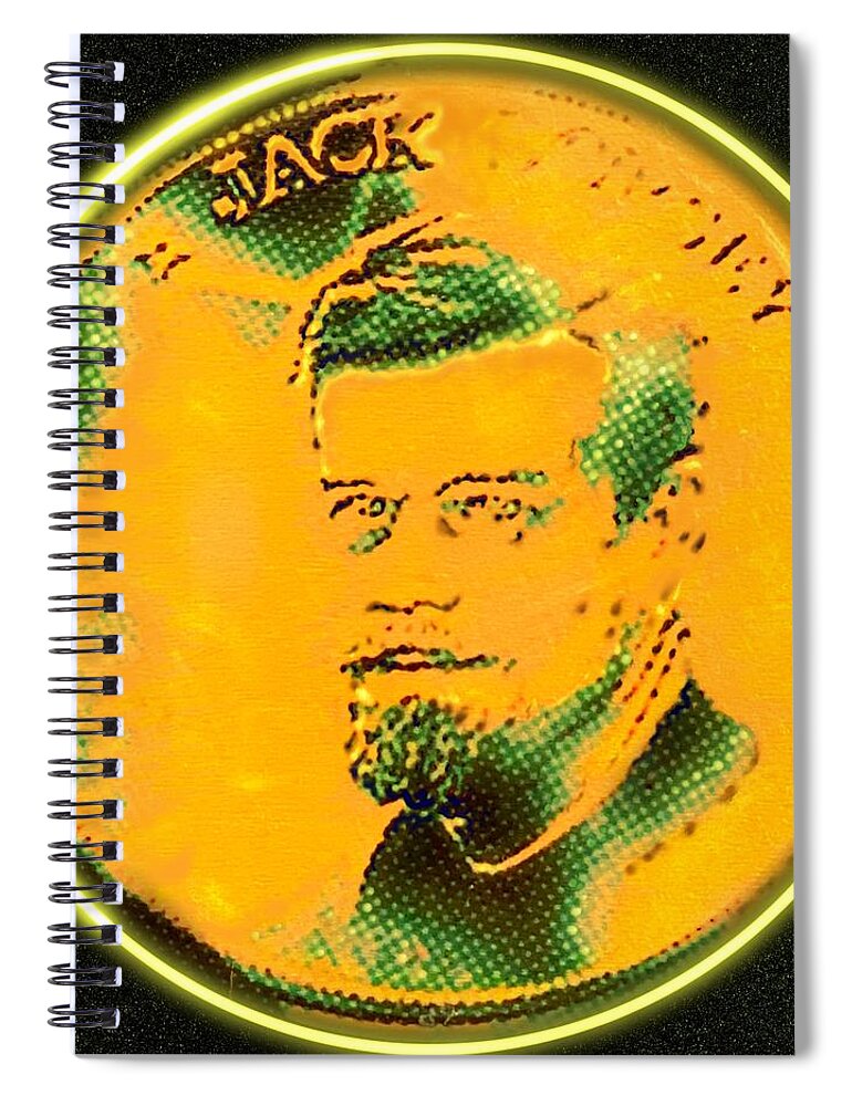 Wunderle Art Spiral Notebook featuring the mixed media Jack Dorsey by Wunderle