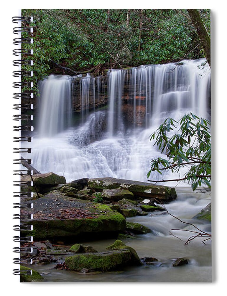 Jack Rock Falls Spiral Notebook featuring the photograph Jack Rock Falls 23 by Phil Perkins