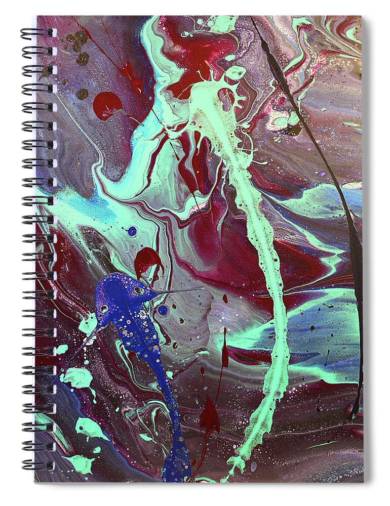  Spiral Notebook featuring the painting Jackie And Larry by Embrace The Matrix