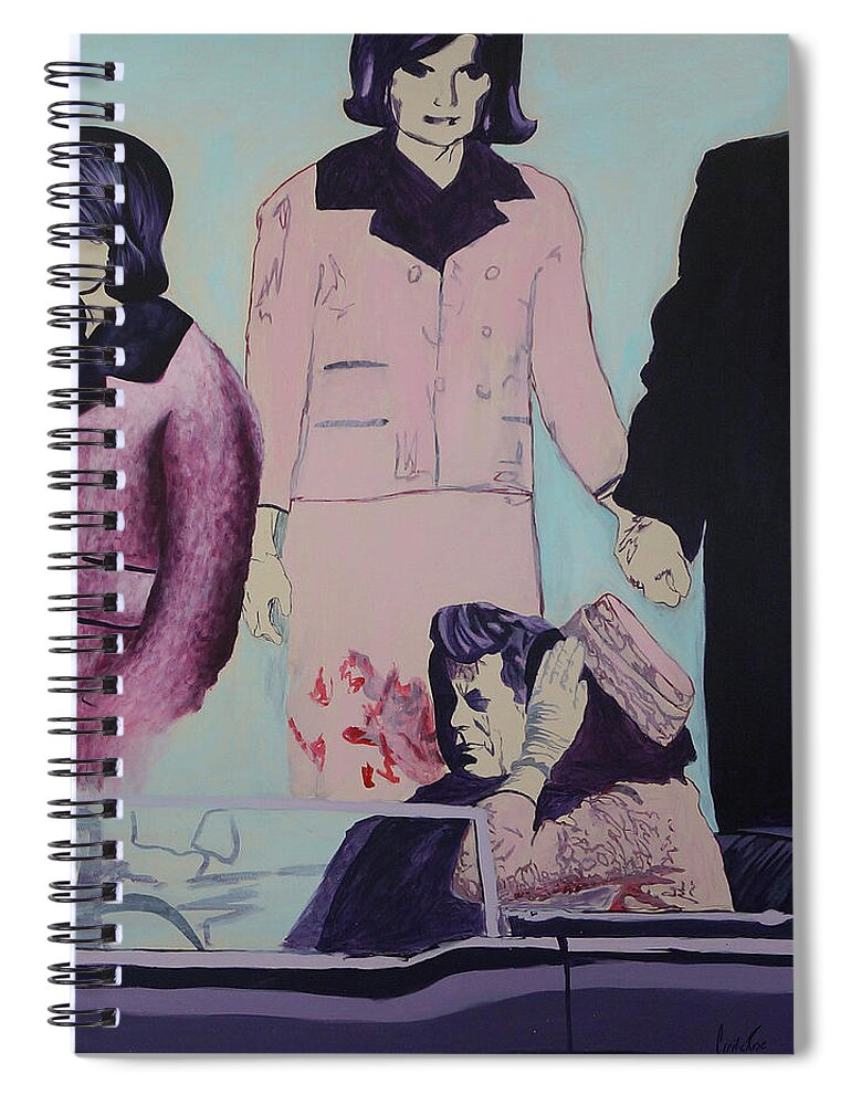 President Spiral Notebook featuring the painting Jackie by Cecilie Rose