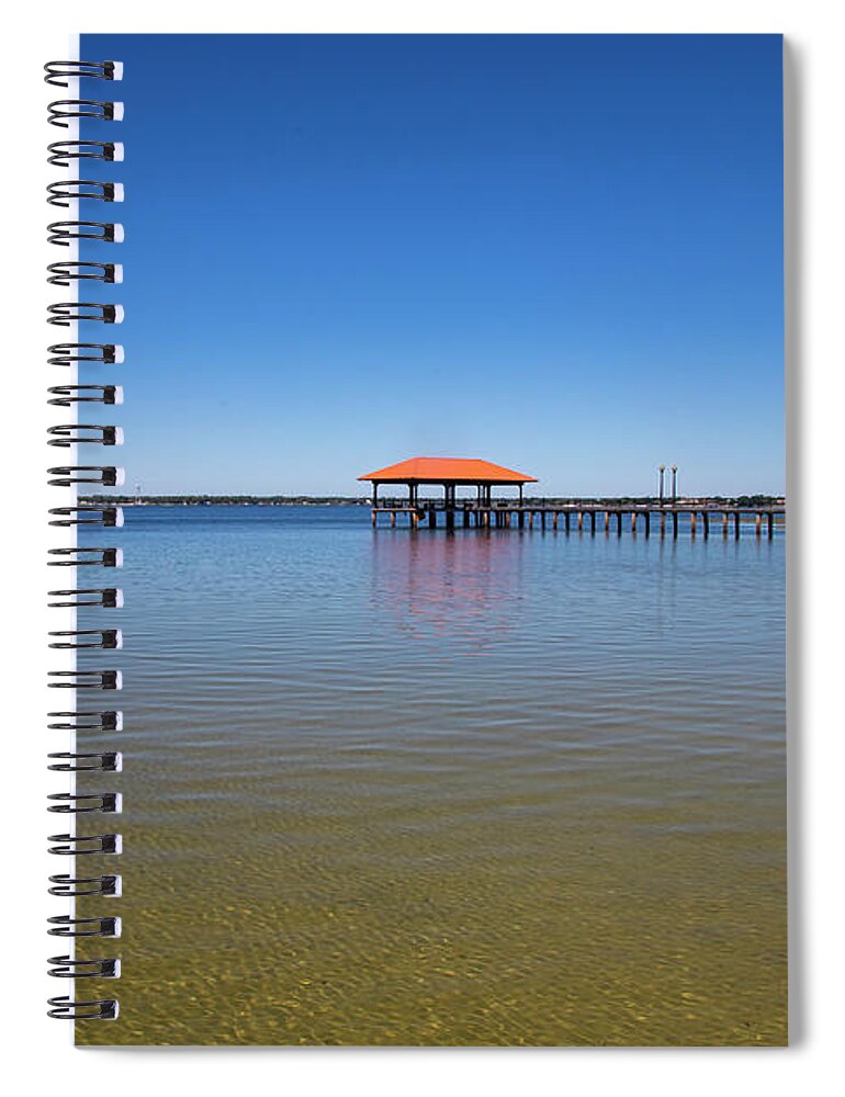 Sebring Spiral Notebook featuring the photograph Jackson Lake, Sebring FL by Dart Humeston