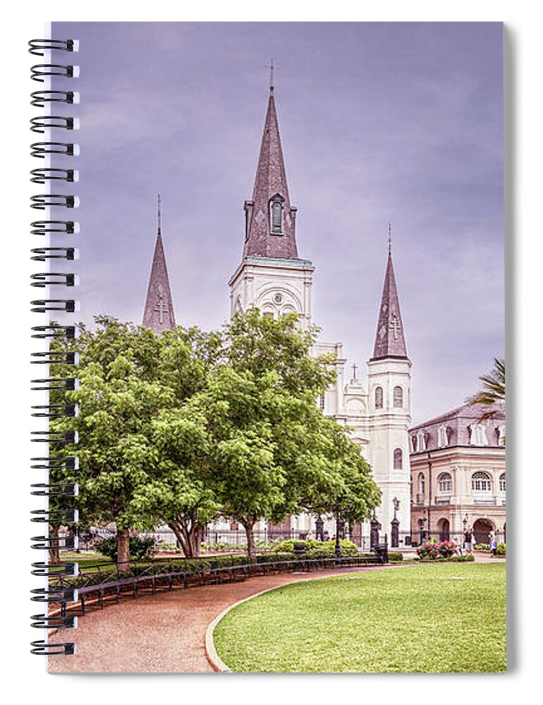 Jackson Square Spiral Notebook featuring the photograph Jackson Square by James Woody