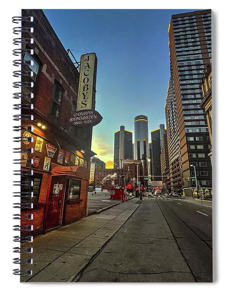 Detroit Spiral Notebook featuring the photograph Jacobys Bar IMG_7619 Detroit Michigan by Michael Thomas