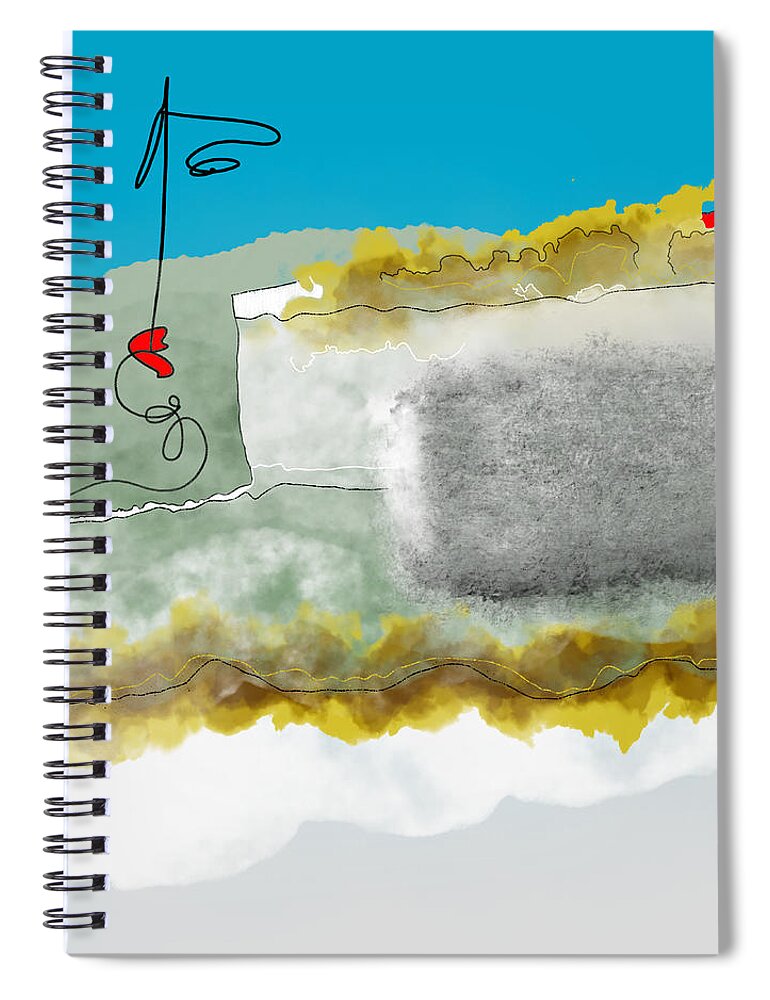  Spiral Notebook featuring the digital art Jaded Valentine by Amber Lasche