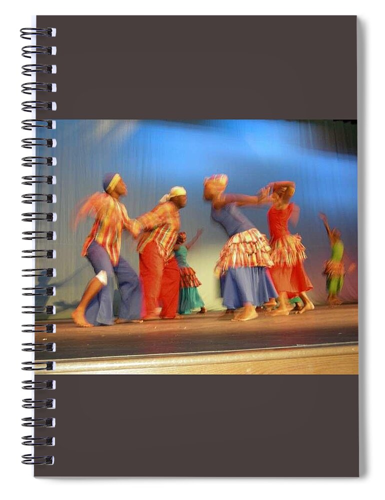 Jankoonuu Spiral Notebook featuring the painting Jamboree 2 by Trevor A Smith