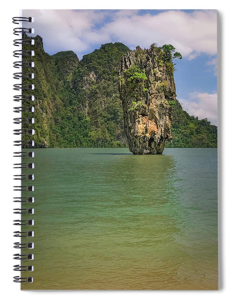 James Bond Island Spiral Notebook featuring the photograph James Bond Island by Rebecca Herranen