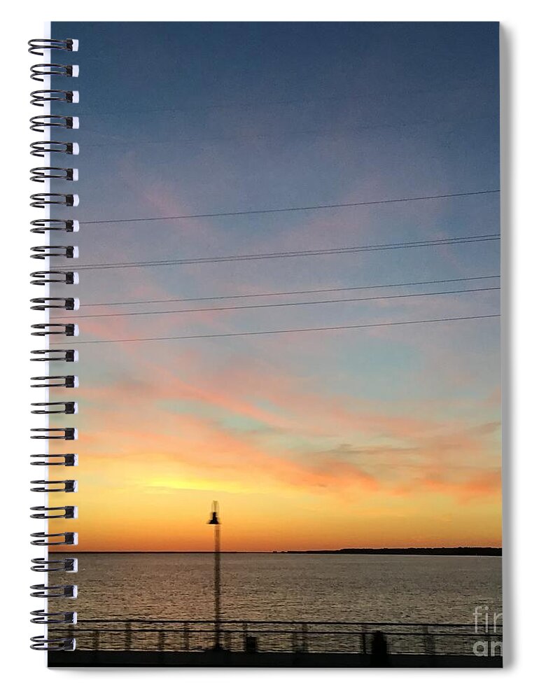 James River Spiral Notebook featuring the photograph James River Sunset 2 by Catherine Wilson