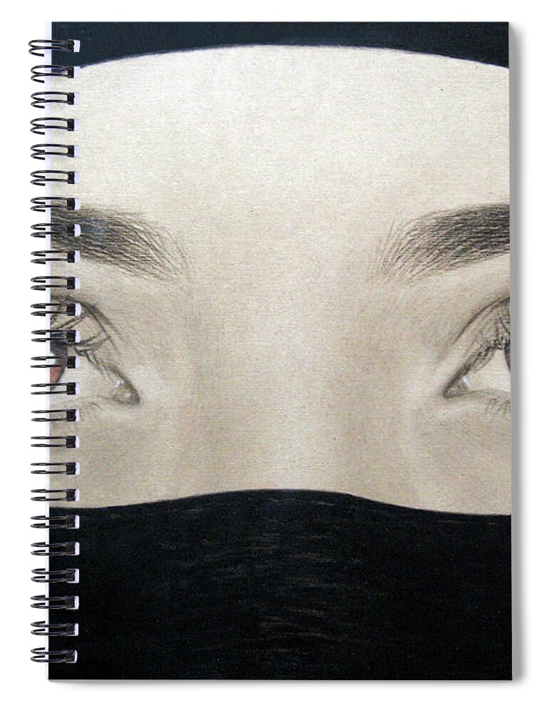 Jamila Spiral Notebook featuring the painting Jamila by Lynet McDonald