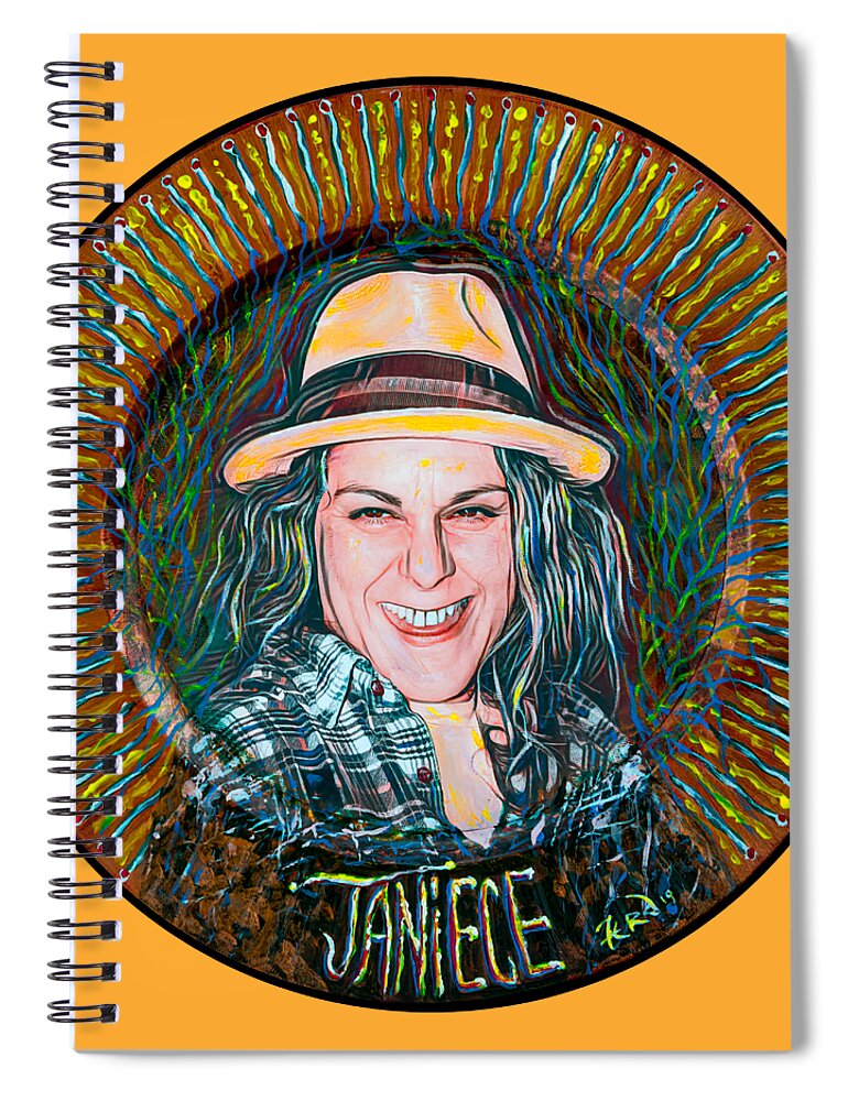 Artwork Spiral Notebook featuring the mixed media Janiece Senn by Robert FERD Frank