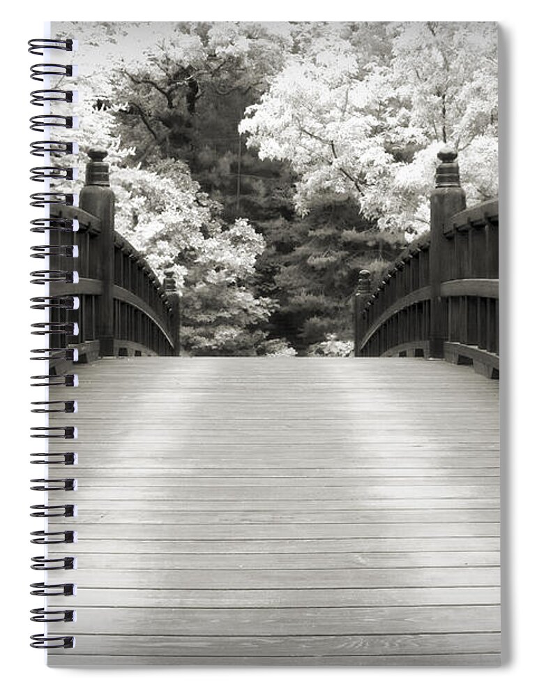 3scape Spiral Notebook featuring the photograph Japanese Dream Infrared by Adam Romanowicz