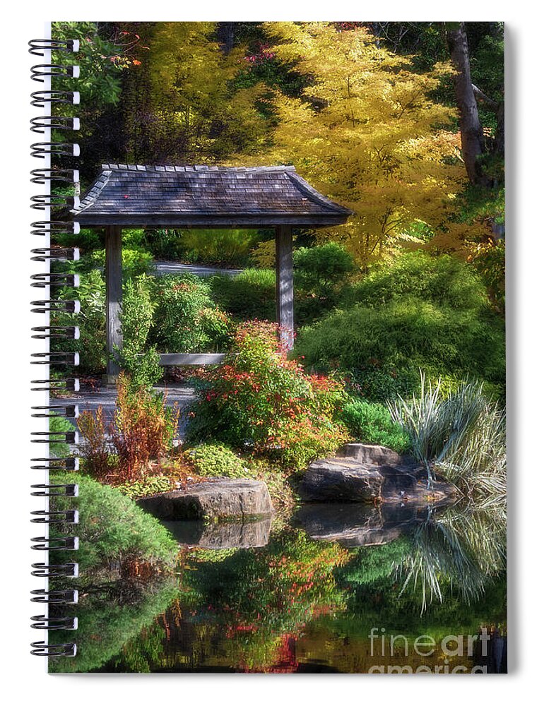Japanese Gardens Spiral Notebook featuring the photograph Japanese Gardens by Doug Sturgess