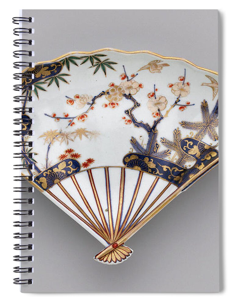 18th Century Spiral Notebook featuring the ceramic art Japanese Porcelain Dish by Granger