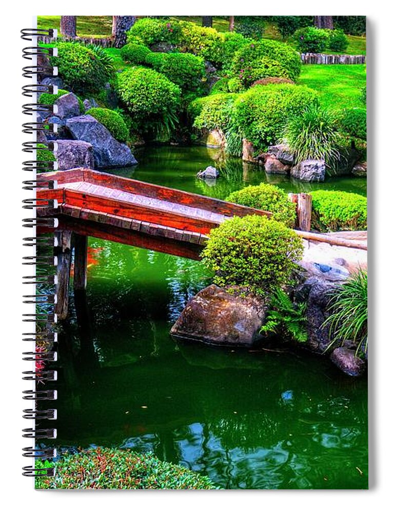 Flora Spiral Notebook featuring the photograph Japanese Strolling Garden 2 by Robert McKinstry