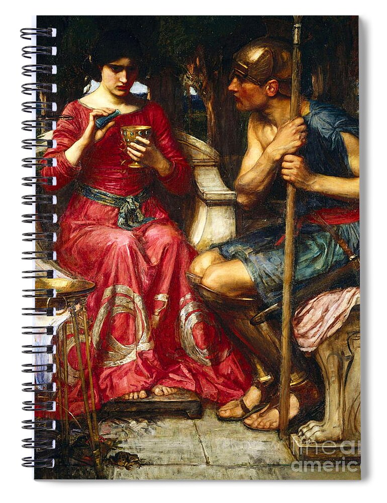 Jason And Medea Spiral Notebook featuring the painting Jason and Medea by John William Waterhouse