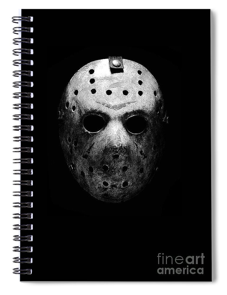 Movie Poster Spiral Notebook featuring the digital art Jason - Friday The 13th by Bo Kev
