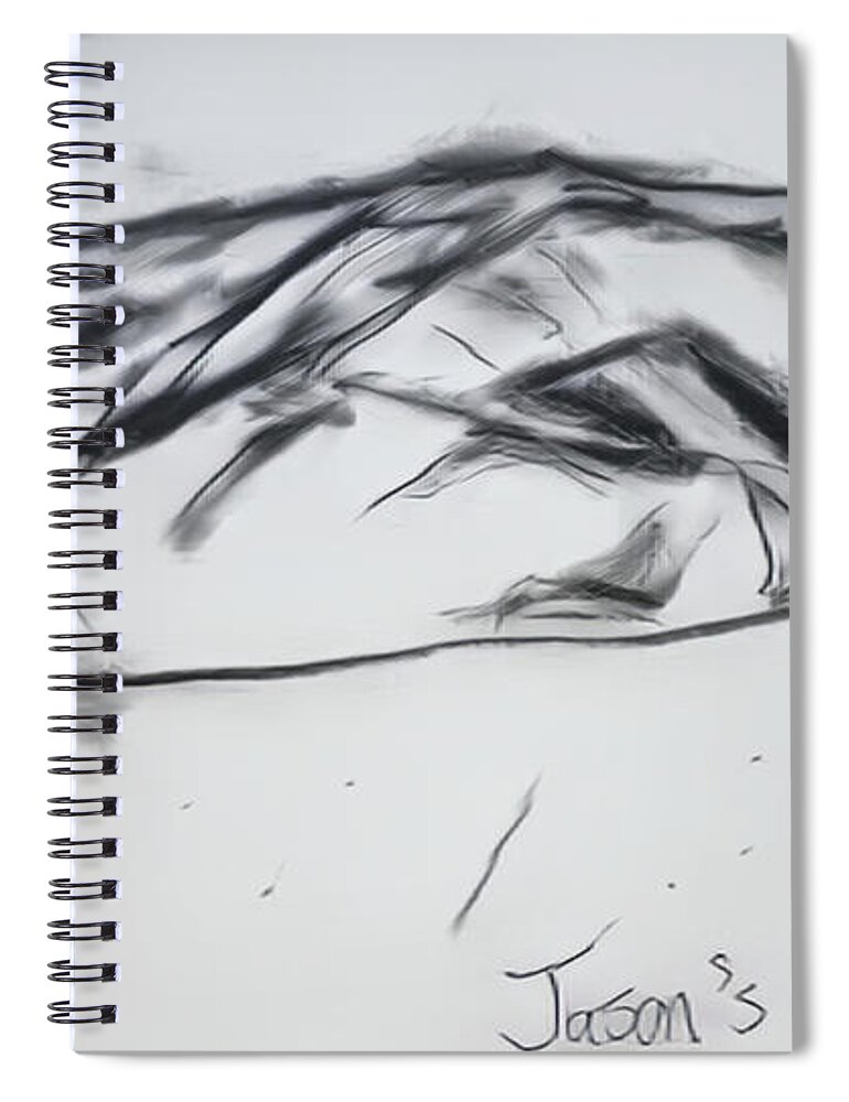 Sketches Spiral Notebook featuring the drawing Jason's Healing Hand by Christina Knight